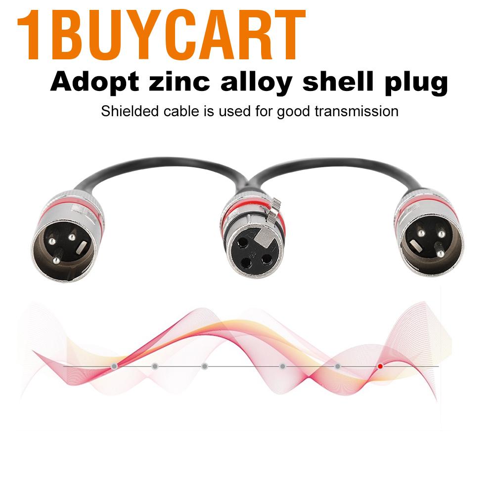 Cáp chia mic đầu cái XLR sang 2 đực kích thước 30cm chuyên dụng cho Canon