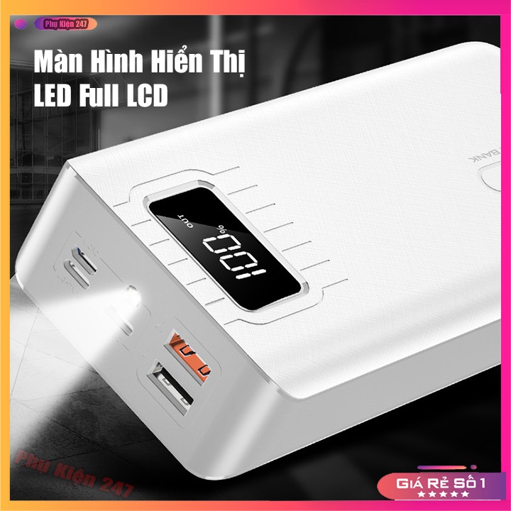 Pin Sạc Dự Phòng💥BH 1 Năm💥Sạc Dự Phòng 30000mah Tích Hợp Công Nghệ Sạc Nhanh Với Dung Lượng Cực Khủng