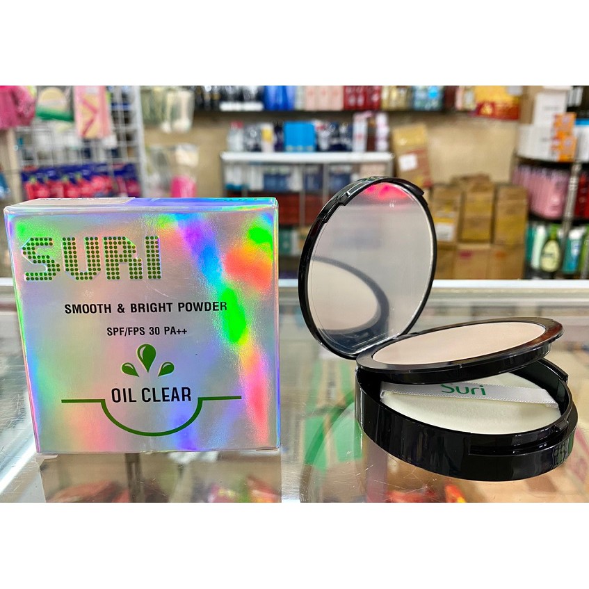 Phấn Trang Điểm kềm dầu Suri Oil Clear Smooth &amp; Bright Powder Hàn Quốc 12g