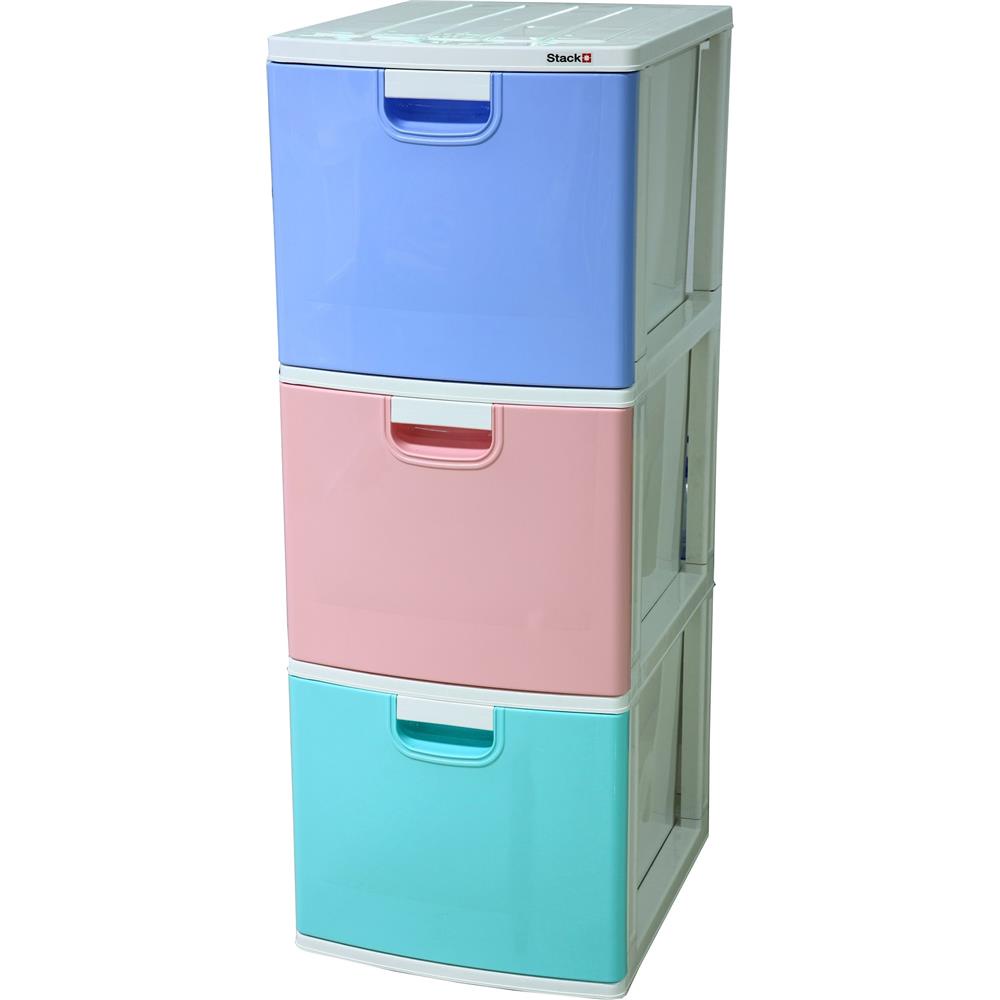 HomeBase ME LIVING Tủ nhựa 3 tầng FANCY LL3 Thái Lan W42xD48xH112cm pha màu