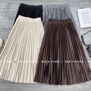 Chân váy xếp ly dài,chân váy cạp chun dài,xếp ly đẹp.