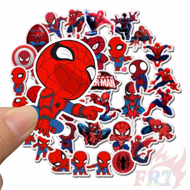 ❉ Marvel - Spider-Man Peter Parker Series 01 Giấy và decal dán tường ❉ 35Pcs/Set Superhero Mixed Doodle Stickers