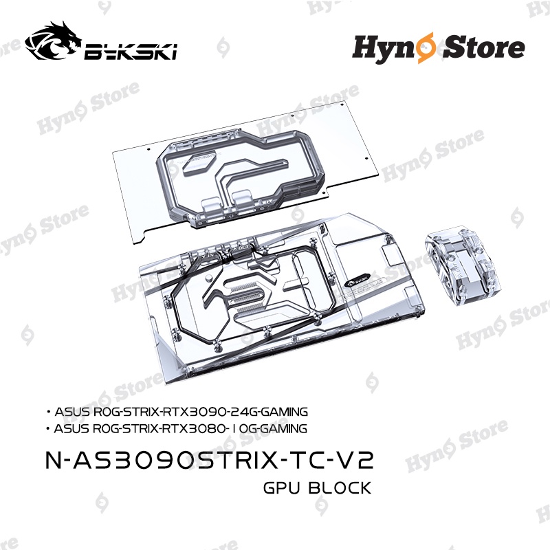 Block tản nhiệt nước VGA Bykski 2 mặt VRAM Asus Strix N-AS3090STRIX-TC-V2 Tản nhiệt nước custom - Hyno Store