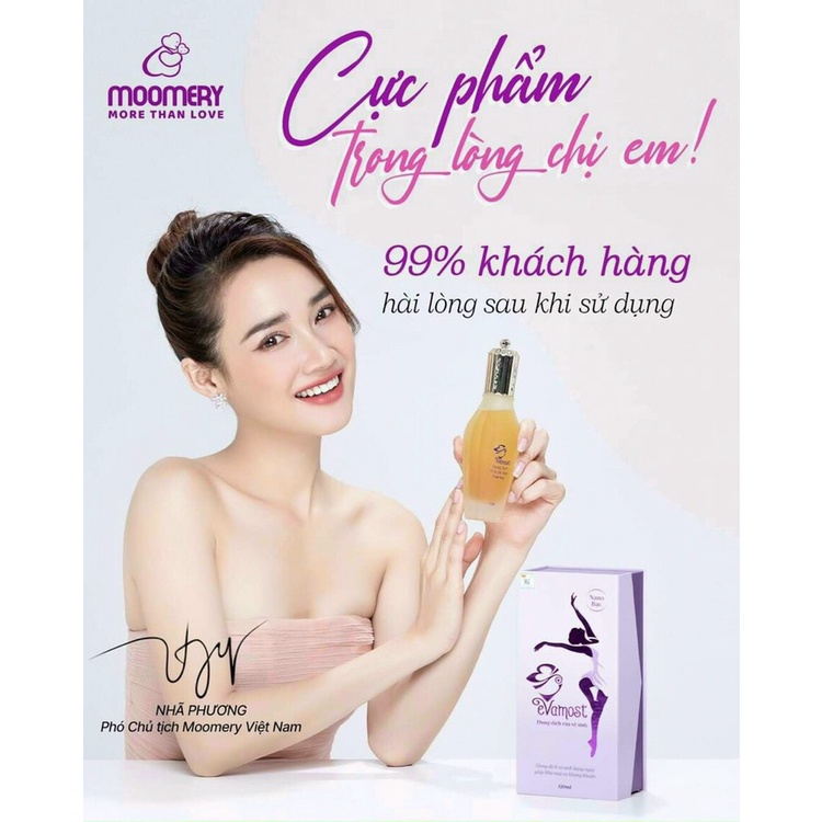 [Chính hãng tem nguyên] Dung Dịch Vệ Sinh Phụ Nữ Evamost Moomery Nhã Phương 120ml