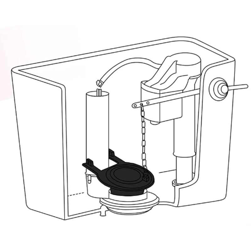 Van Xả Nước Bồn Cầu Bằng Cao Su 2 inch Dễ Lắp Đặt Và Dây Xích Dài Tiện Dụng