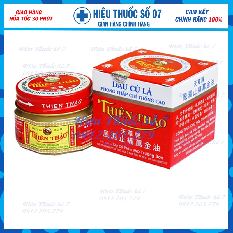 Dầu Cù Là Thiên Thảo lọ 30g hỗ trợ giảm đau nhức cơ, nhức khớp, nhức đầu, đau bụng, cảm cúm và vết do côn trùng cắn