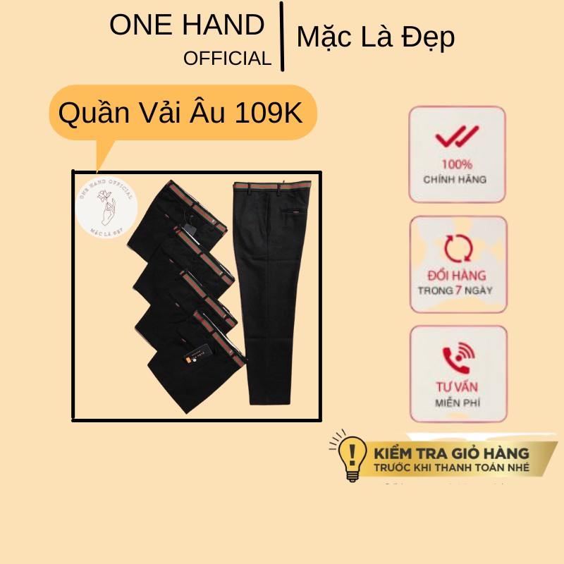 Quần Âu Nam Phối Cạp Gucci 💕1𝖍𝖆𝖓𝖉💕 Quần Trơn Chất Vải Cotton Không Xù Vải - Mặc Là Đẹp -  Mã QPC