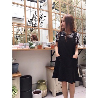 Sét váy yếm đuôi cá áo sọc ngang