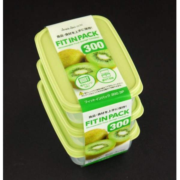 Set 3 hộp đựng thực phẩm nắp dẻo Fitinback 300ml Made in Japan | BigBuy360 - bigbuy360.vn