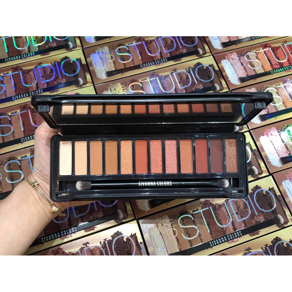 Bảng Phấn Mắt 12 Ô Sivanna Colors Make Up Studio (HF208)