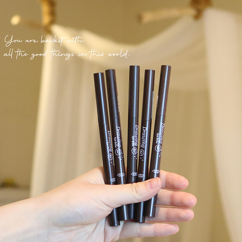 Bút kẻ mày 2 đầu dạng xoay kháng nước chống mồ hôi không nhòe tích hợp cọ tiện lợi | BigBuy360 - bigbuy360.vn