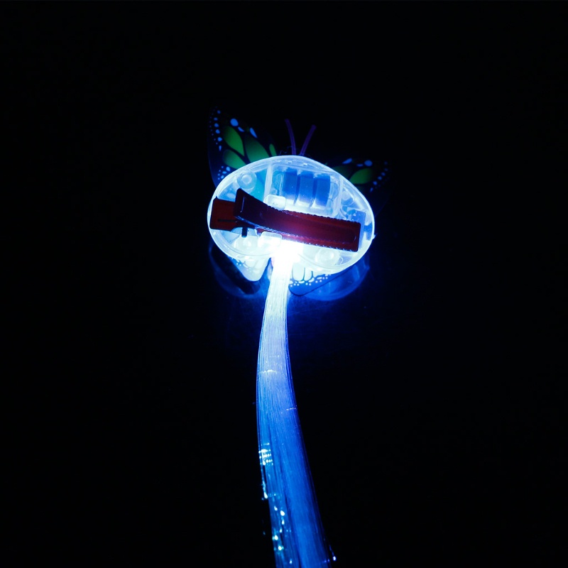 Kẹp Tóc Hình Bướm Có Đèn Led Màu Cầu Vồng Xinh Xắn