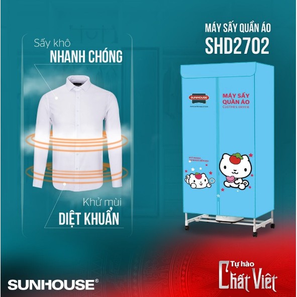 MÁY SẤY QUẦN ÁO SUNHOUSE SHD2702