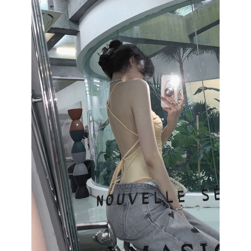 Cocory vn Bộ Bodysuit Hai Dây Dáng Ôm Thời Trang Gợi Cảm Cho Nữ | BigBuy360 - bigbuy360.vn