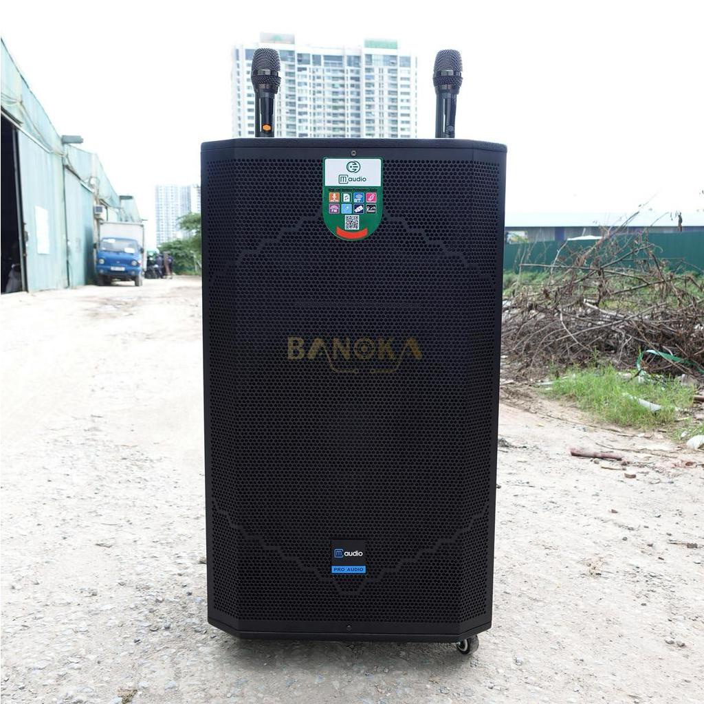 Loa kéo cao cấp CMaudio K16 Bass 40, 3 đường tiếng, kèm 2 tay micro UHF, công suất max 650w