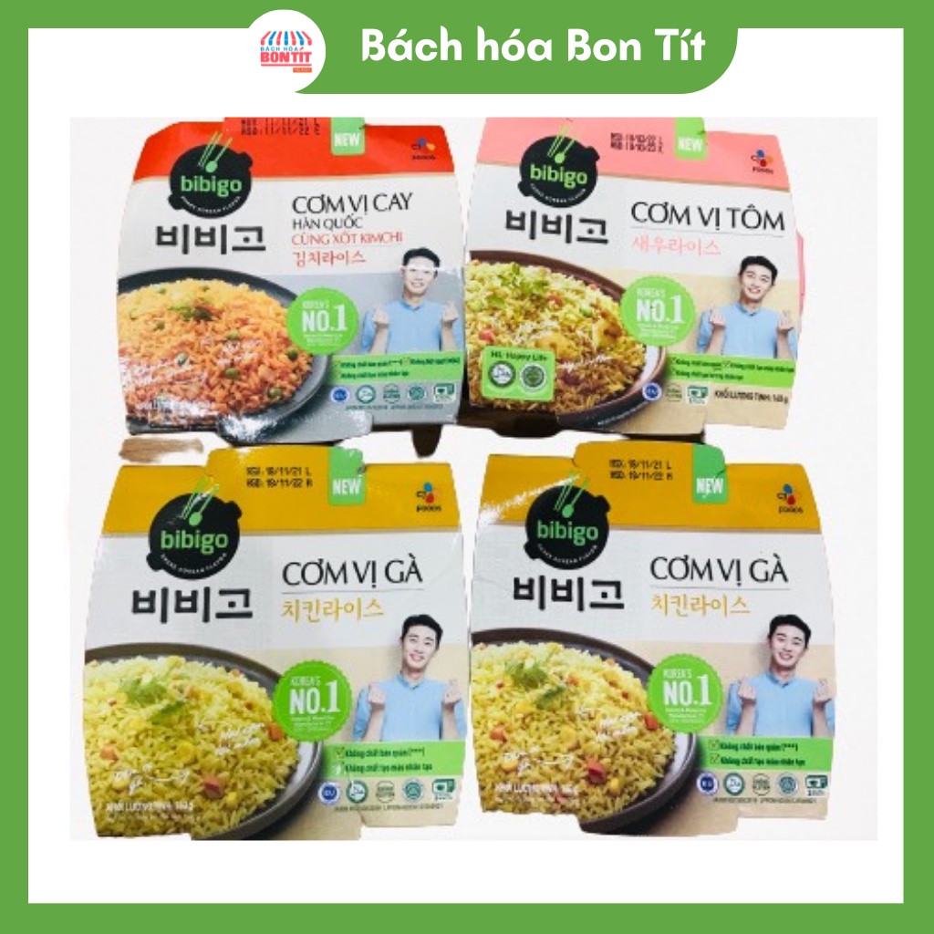 Cơm ăn liền Bibigo, cơm chay đủ vị 160g( có sỉ)