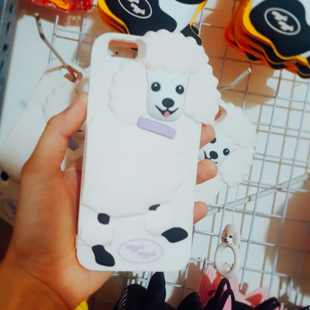 ỐP LƯNG IPHONE 6/6 PLUS / 7/7 PLUS / 8/8 PLUS DẺO SILICONE chó HỒNG ( xả hàng )