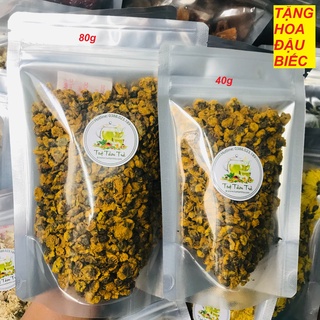 Hoa Cúc Chi (cúc tiến vua) nguyên bông túi 200g (Tặng kèm hoa đậu biếc)
