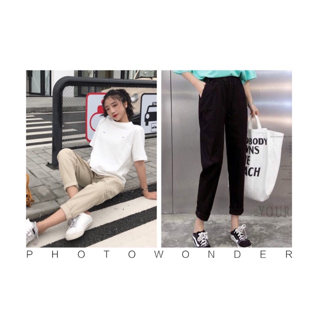 Quần baggy kaki basic pants KÈM ẢNH THẬT