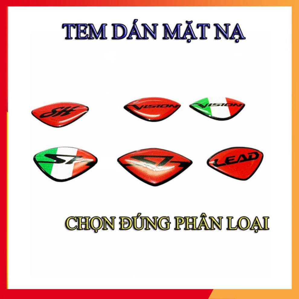 Tem Nổi Dán Mặt Nạ Sh, VISION, LEAD , SH MODE Sản Phẩm Giống Hình