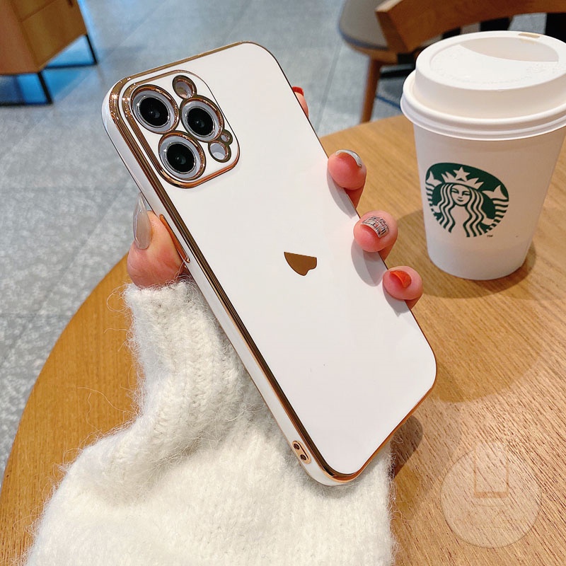 Ốp điện thoại silicon viền vuông mạ 6D sang trọng thích hợp cho IPhone 6 6s 7 8 Plus 12 11 Pro Max X Xs Xr Se 2020