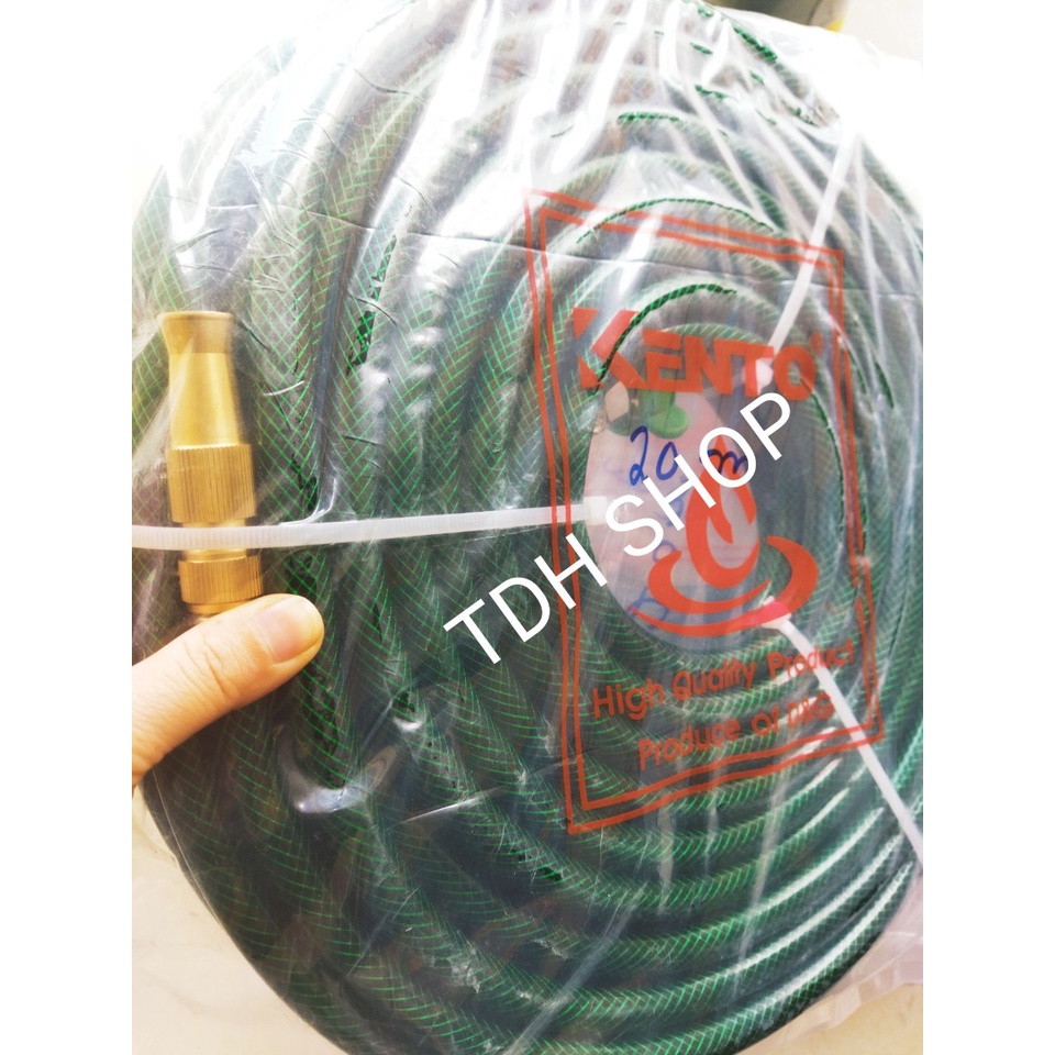 Bộ ống lưới xanh kèm vòi xịt nước rửa xe, tưới cây dài 5m / 10m  /15m / 20m / Bộ vòi xịt rửa tăng áp nhiều kích thước