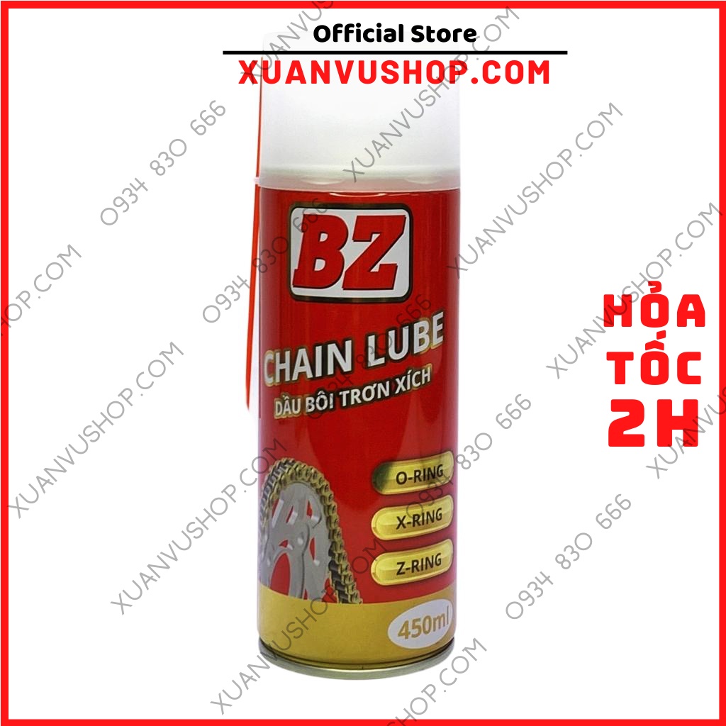 Vệ sinh dưỡng sên COMBO Dung dịch chăm sóc rửa nhông sên dĩa BZ , đánh bóng vỏ xe phục hồi nhựa nhám XUANVUSHOP