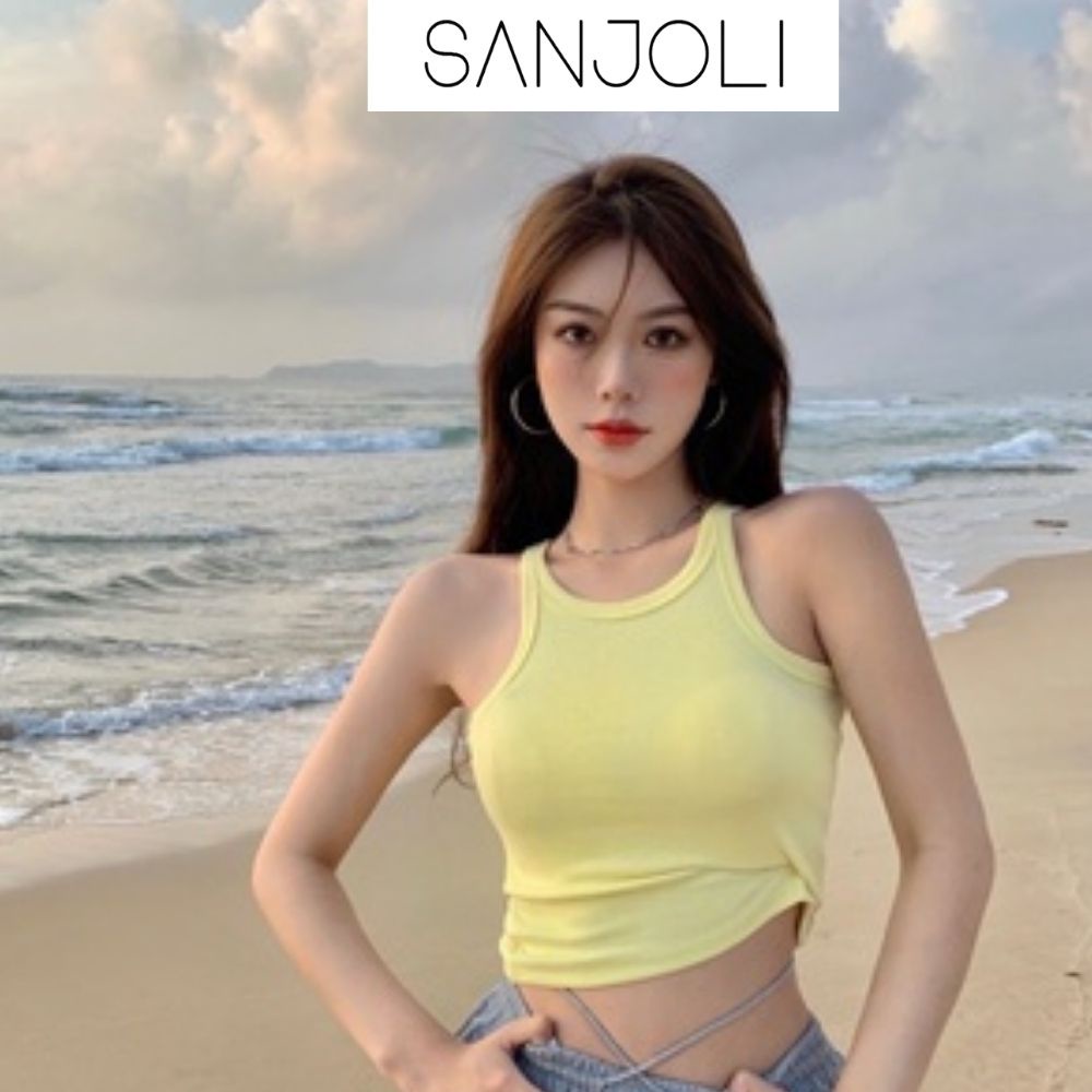 Áo Croptop Ba Lỗ SANJOLI AO008