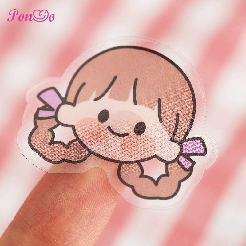 Hình dán hoạt hình 30 họa tiết trang trí chai nước DIY