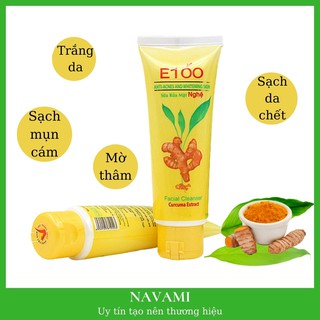 Sữa rửa mặt E100 Nghệ Ngừa mụn 50g - 100g