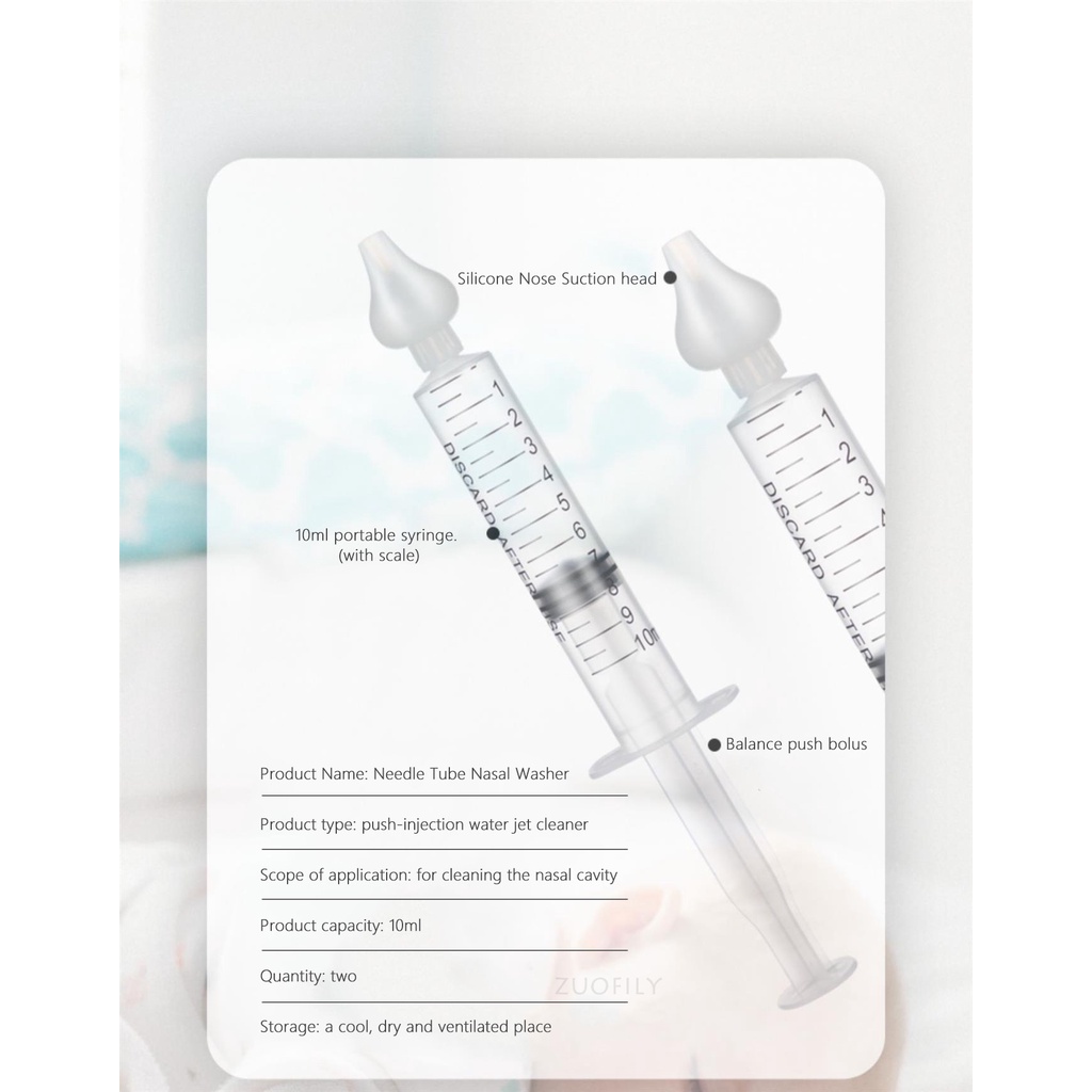 Set 2 Ống Làm Sạch Mũi 10ML Dành Cho Em Bé