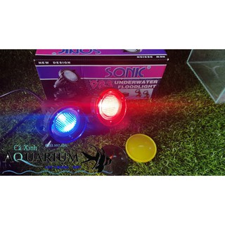 Cặp đèn led pha led sonic đổi màu 983 với 5 màu tùy chỉnh chuyên cho hồ cá và non bộ