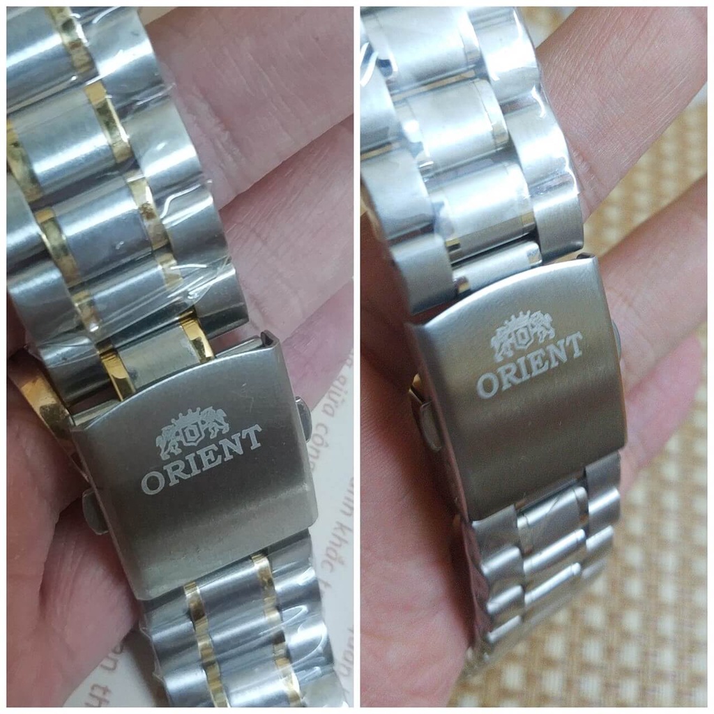 Dây Đồng Hồ Kim Loại Orient Khóa Bấm Đầu Tai Ôm