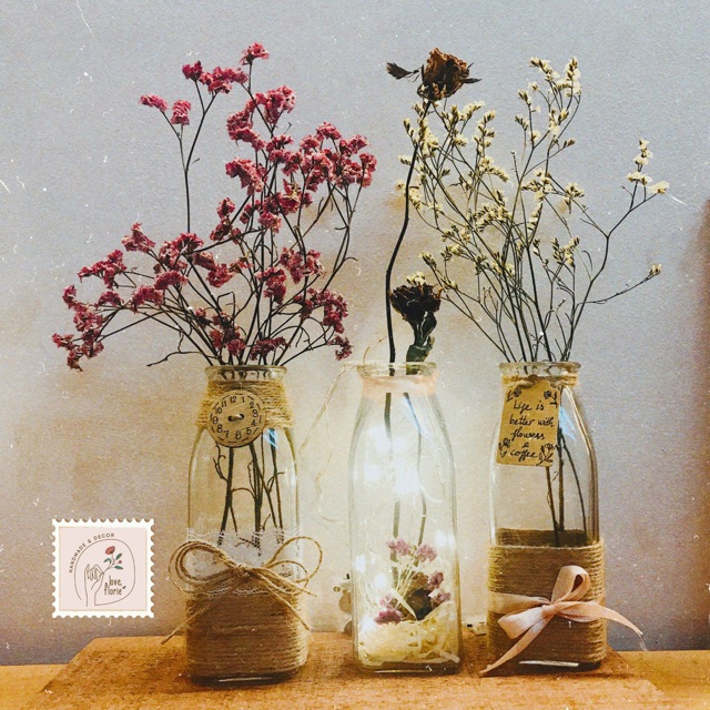 Lọ hoa trang trí handmade xinh