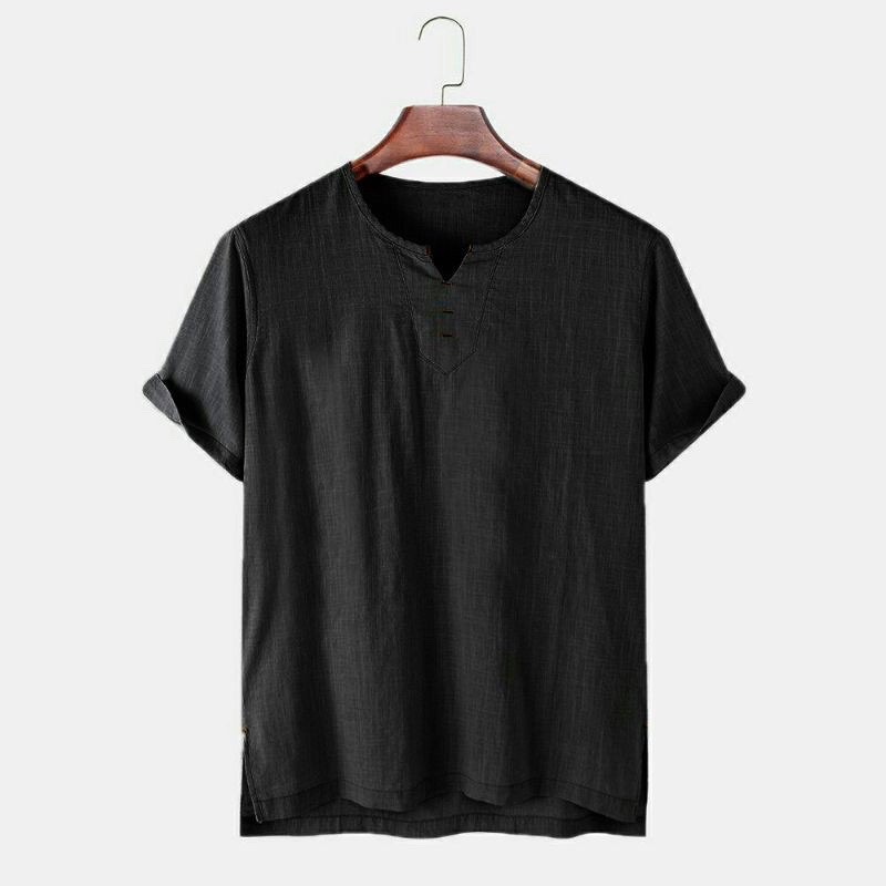 Áo đũi nam tay ngắn cổ V mềm mát