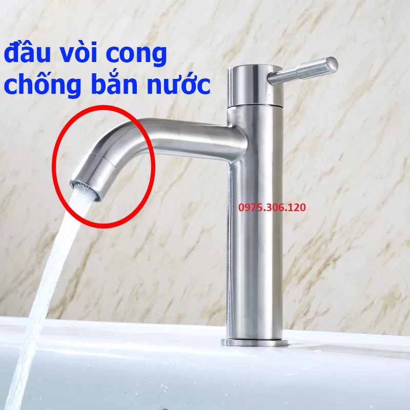 {GIÁ SỈ} Vòi Rửa Mặt Lavabo Lạnh 100% inox 304 N6000 Fotar VÒI LA ĐIẾU lạnh inox chống han gỉ đảm bảo tốt