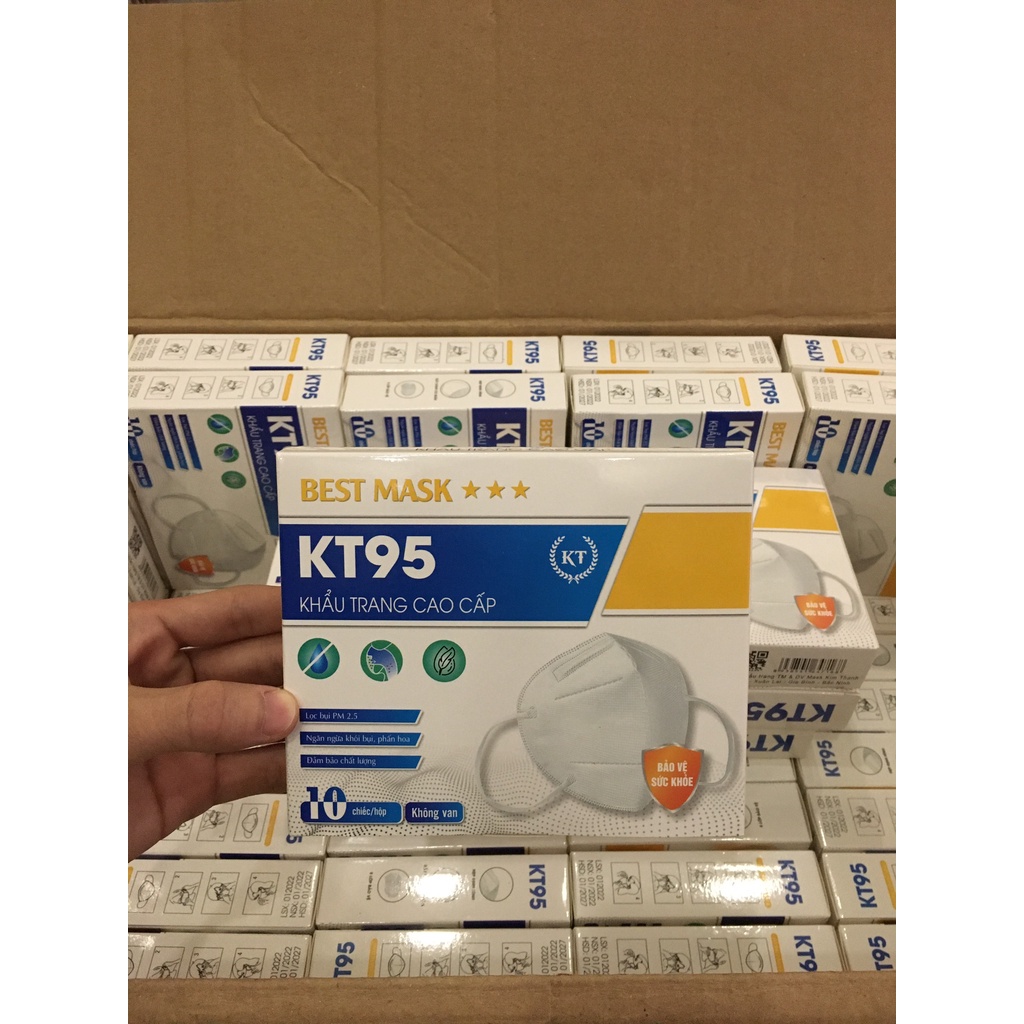 Khẩu trang N95 không van cao cấp KTN95 hộp đóng 10 cái