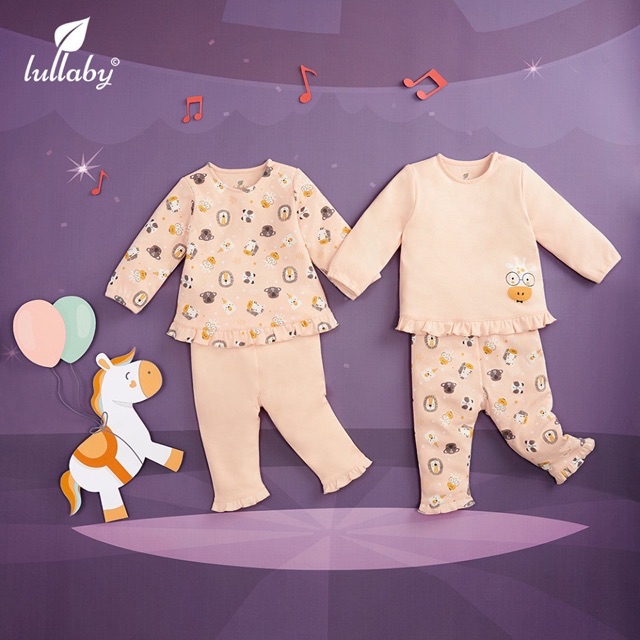 LULLABY Bộ dài tay thu đông hàng sale cho bé gái