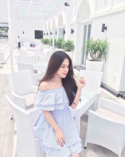 Đầm Trễ Vai Bèo- Hàng Thiết Kế