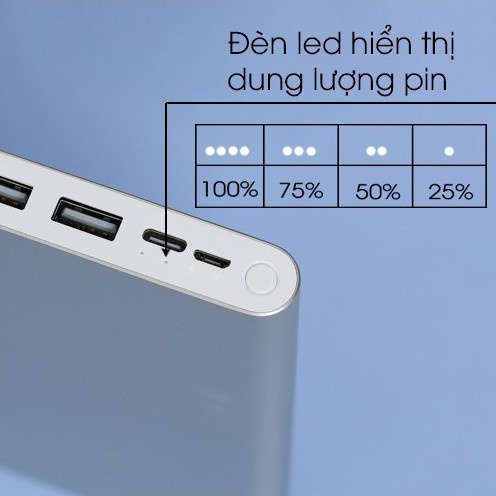 Sạc dự phòng Xiaomi gen 3 Pro 10000mA - CHÍNH HÃNG BẢO HÀNH 6 THÁNG