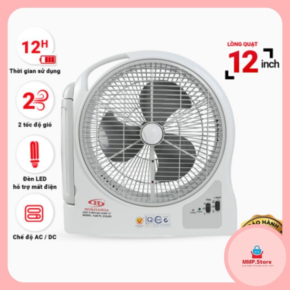 Quạt sạc dạng hộp Honjianda 12 inch Mã FL313