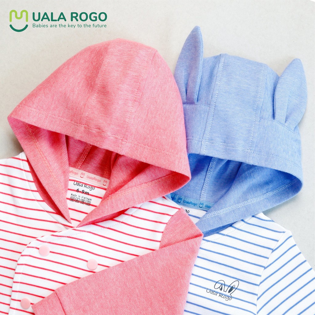 Áo khoác UALA &amp; ROGO nỉ mỏng cúc bấm thu đông 3890 [ UalaRogo ]