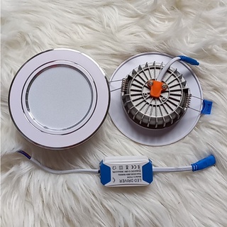DO1 Đèn âm trần 7W 3 Chế Độ Đế đúc đế tản, Đèn Mắt Trâu 7W Liền nguồn và nguồn rời Trang Trí Trần Thạch Cao
