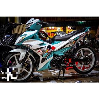 Tem rời exciter 150 trắng, tem 3 lớp không bay màu