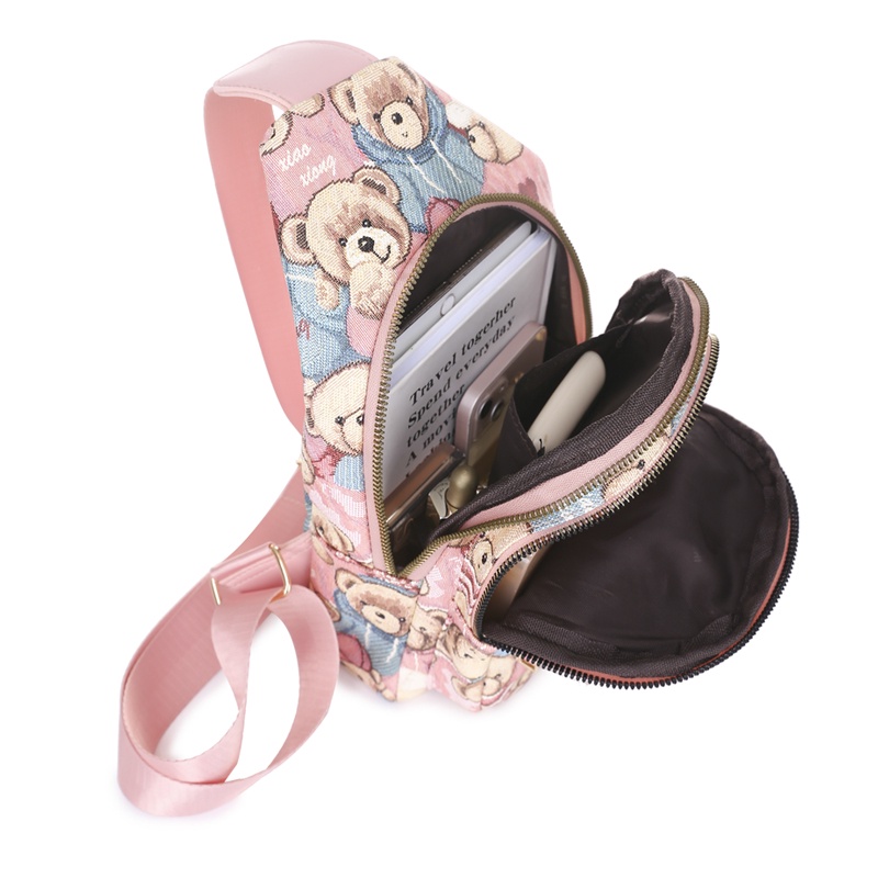 Túi Đeo Trước Ngực Họa Tiết Hoạt Hình Xinh Xắn Cho Nữ