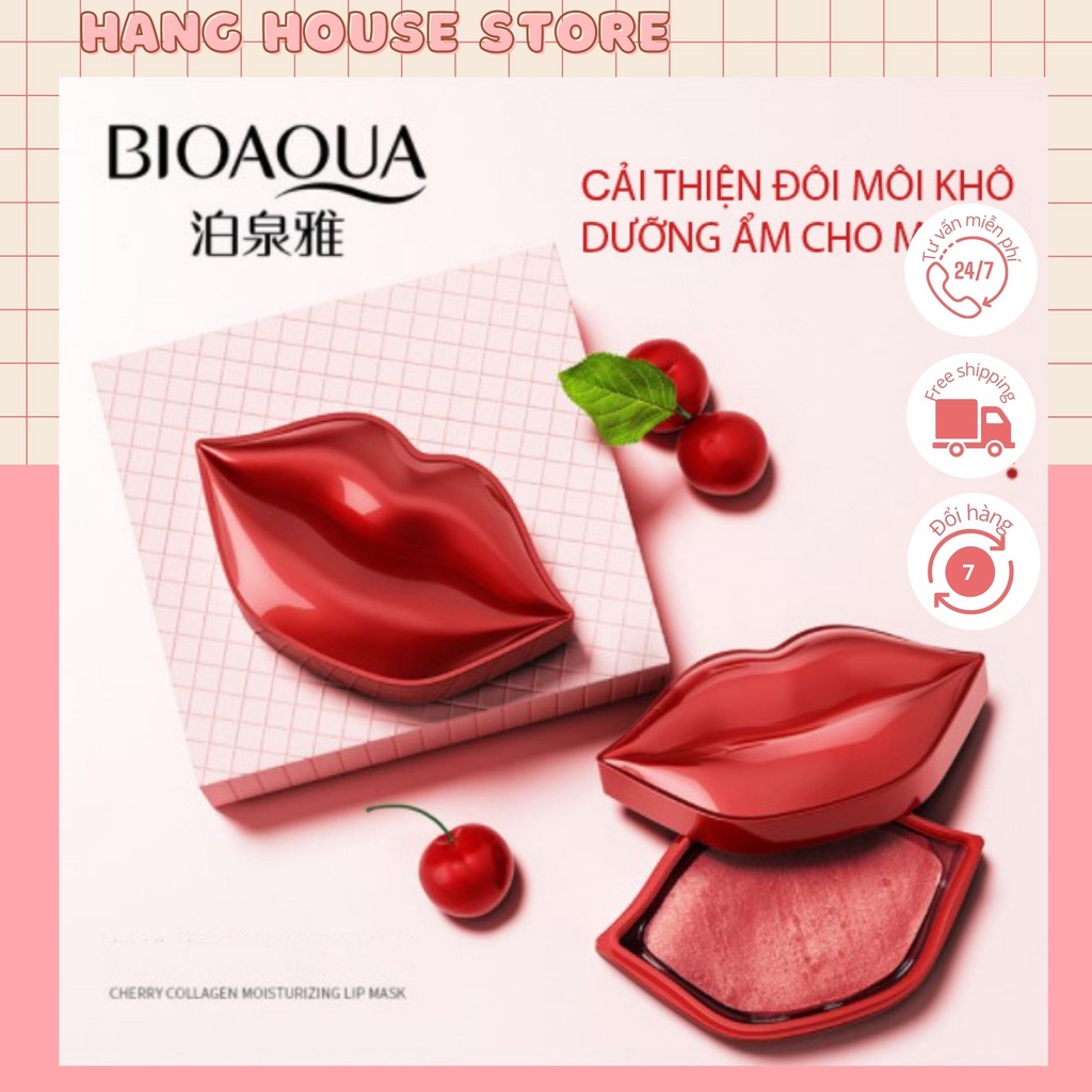 Hộp 20 Miếng Mặt Nạ Môi Dưỡng Ẩm Bổ sung Collagen của Bioaqua