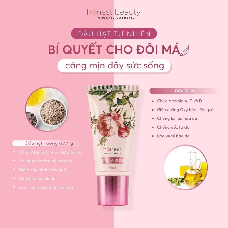 Kem dưỡng da tạo má hồng hữu cơ tự nhiên không make up Honest Beauty 20ml  chuyên sỉ