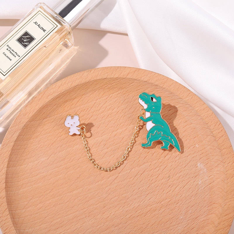 Trâm cài áo QIHE JEWELRY hình cá voi/ khủng long hoạt hình 5 kiểu tuỳ chọn