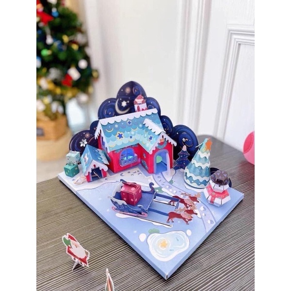 Bộ Thủ Công Gấp Giấy Origami 3D Chủ Đề Ngôi Nhà Giáng Sinh Mideer Origami Christmas Cho Bé Từ 4 Tuổi - CleverKids