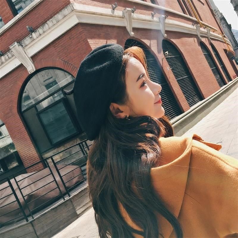 Mũ Nồi Len Thời Trang Hàn Quốc Phong Cách Beret Dành Cho Nữ